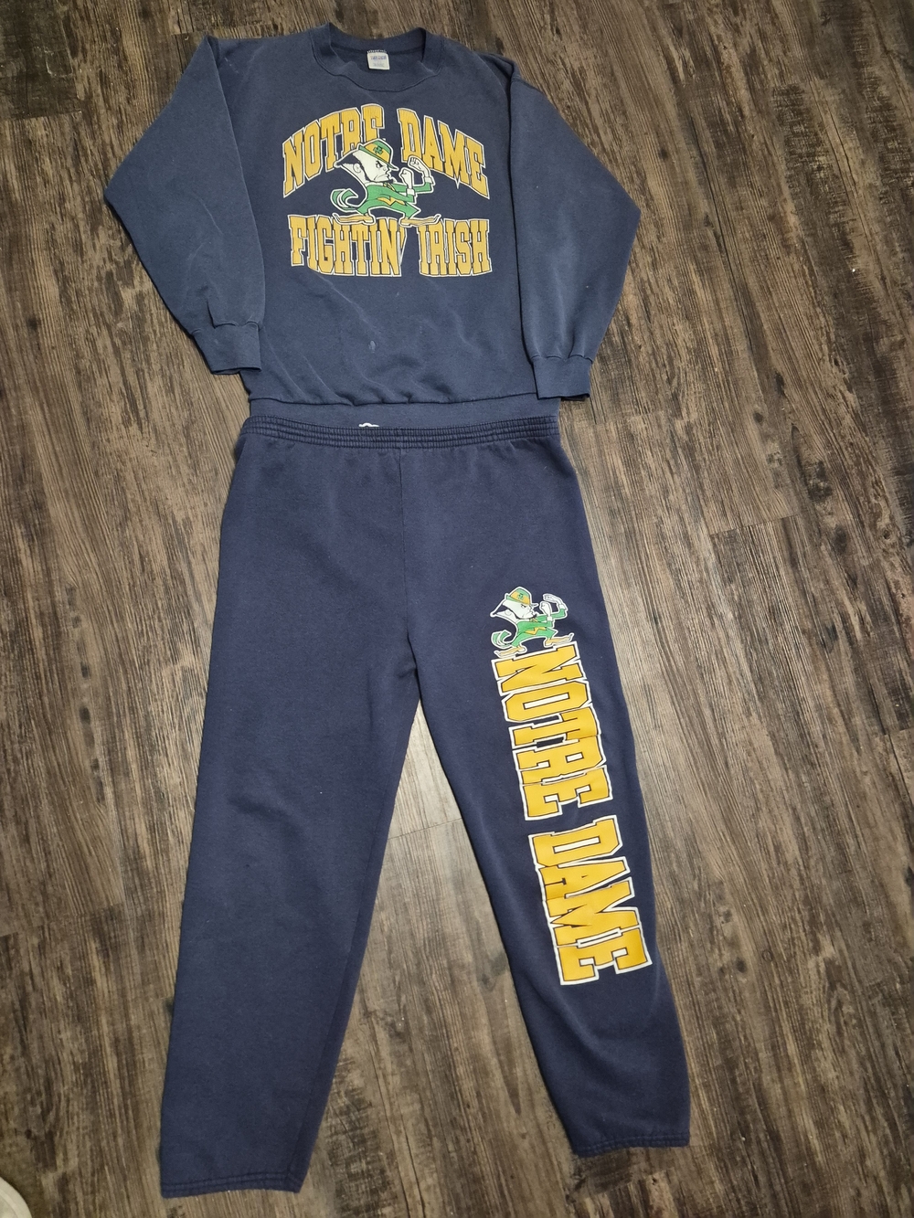 Vintage Notre Dame Collegiate Sweats Set